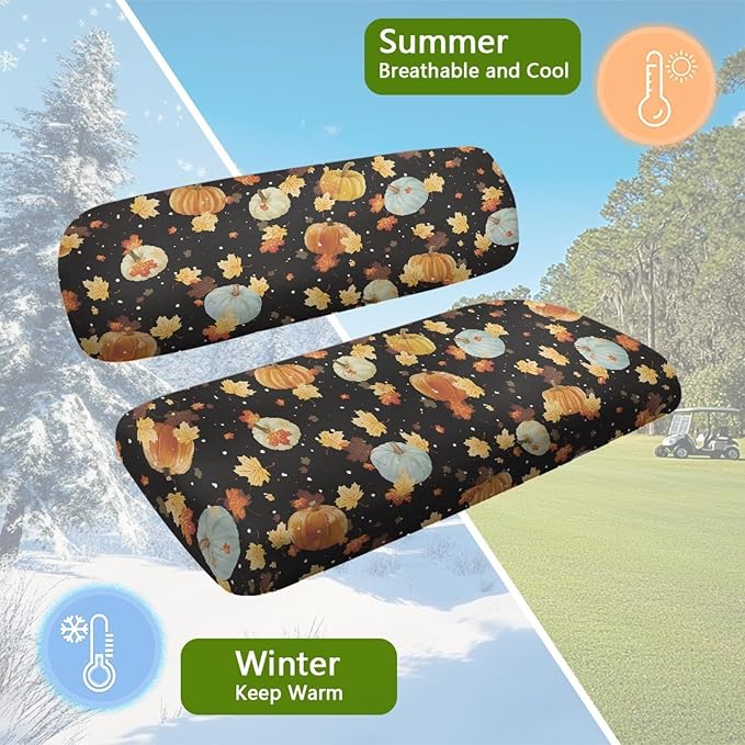 Fashion Print Golf Cart Seat Covers 2 Passenger Golf Cart Backrest Cover Golf Cart Seat Towel Gift for Friends