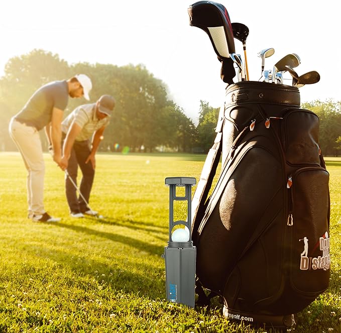 Premium Golf Ball Washer - Portable Cleaner for Golf Bag or Cart - Best Golf Accessories Gifts for Men & Women
