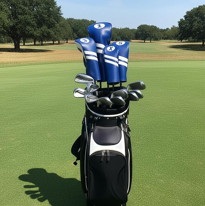 ProActive Sports Vintage Golf Club Head Covers | Classic Leather Look