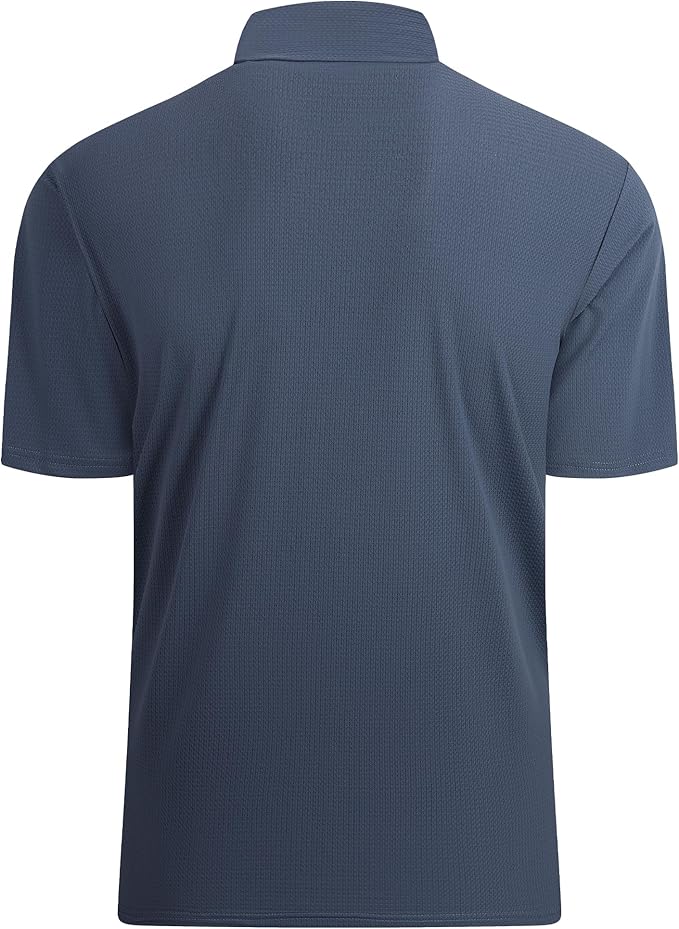 Alex Vando Mens Golf Shirt Moisture Wicking Quick-Dry Short Sleeve Casual Polo Shirts for Men