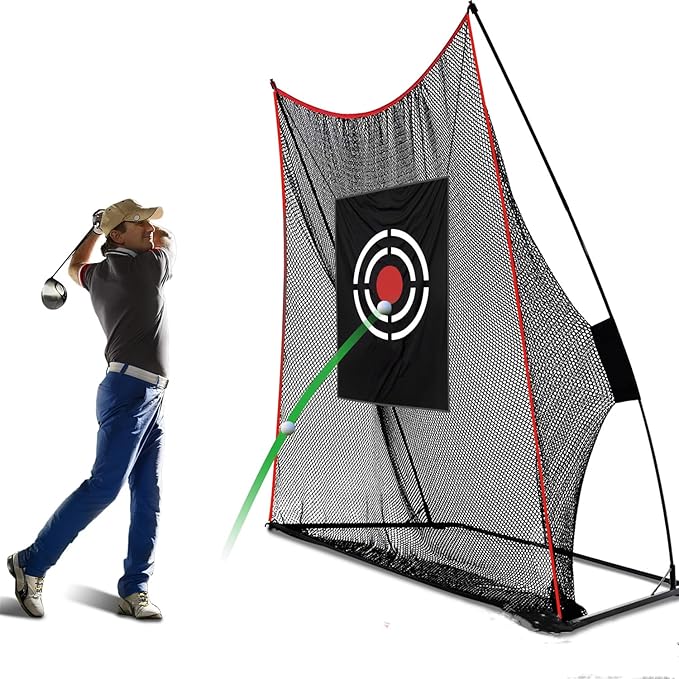 Golf Target Hitting Cloth - Black Portable Foldable Easy Setup for Indoor Outdoor Backyard Practice Training Aid Beginners Men Father Gift