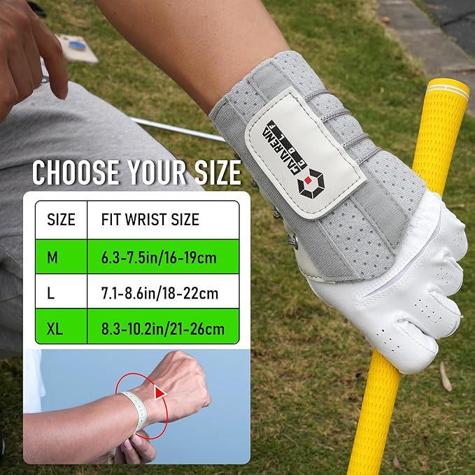 GAIARENA Golf Wrist Brace Wrist Hinge Swing Aid, Efficient Golf Swing Training Equipment to Correct Wrist Angle & Develop Muscle Memory for Beginner Golfers