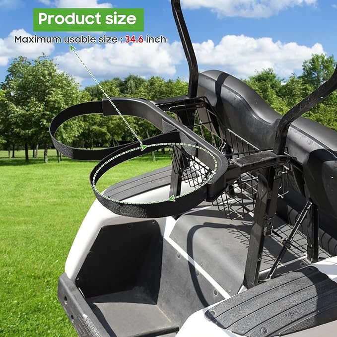 Bag Holder Bracket for EZGO TXT 1994-Up, Golf Cart Bag Strap Rack Assembly for 2 Seater Carts, OEM 71851-G01, 610642, 618206