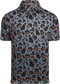 Esabel.C Golf Shirts for Men Dry Fit Performance Short Sleeve Print Moisture Wicking Collared Shirt