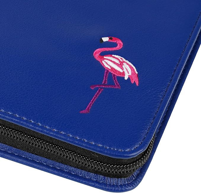 2thpart Golf Gloves Holder Case, Zipper Premium Glove Caddie, Organizer for Golf Gloves Synthetic Leather Blue
