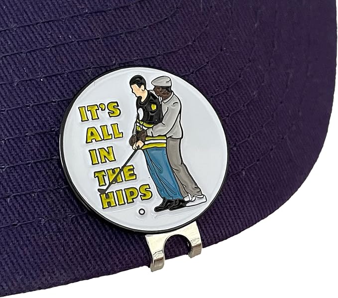 Balanced Co. Funny Golf Hat Clip with Enamel Magnetic Ball Marker