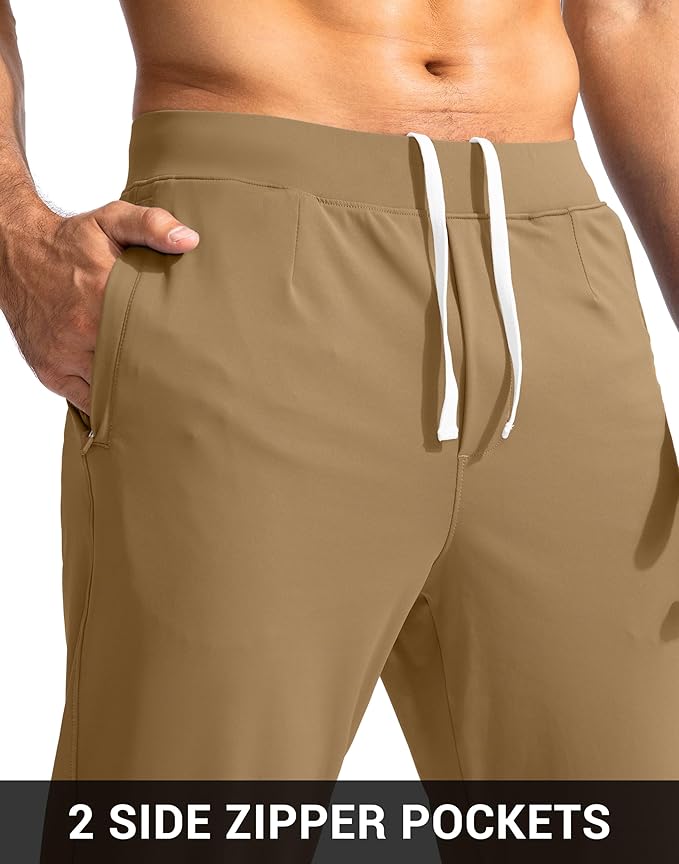 G Gradual Men's Golf Joggers Pants with Zipper Pockets Stretch Sweatpants Slim Fit Track Pants Joggers for Men Work Running