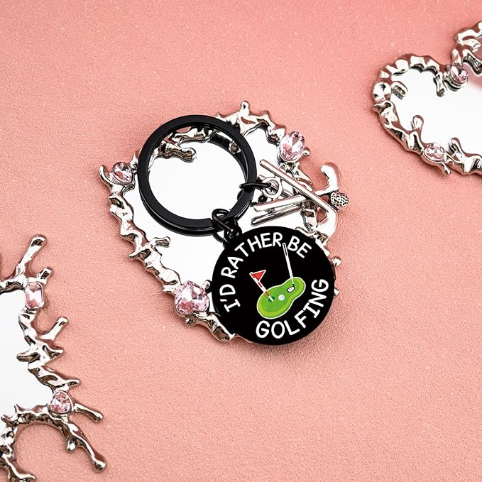 Golf Keychain Golf Lovers Gifts for Men Golfing Accessories for Men Golfs Stocking Stuffers Birthday Christmas Thanksgiving Gifts for Golfing Lover Club Team Gift Golfers Gift