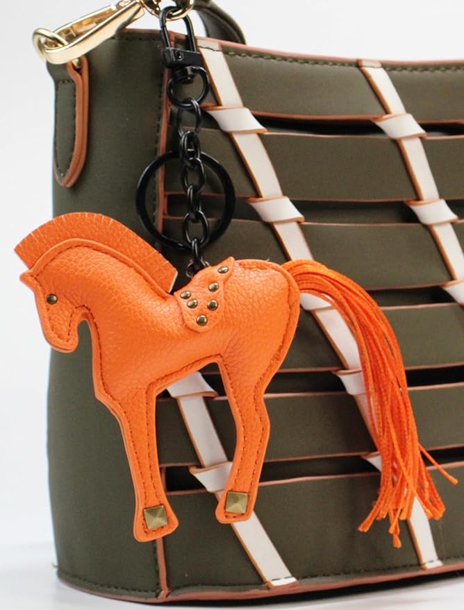 Horse Keychain, Hanging Charm Accessory for Purse, Bag and Backpacks Pony Key Chain for Women