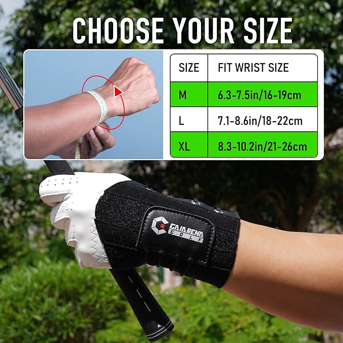 GAIARENA Golf Wrist Brace Wrist Hinge Swing Aid, Efficient Golf Swing Training Equipment to Correct Wrist Angle & Develop Muscle Memory for Beginner Golfers