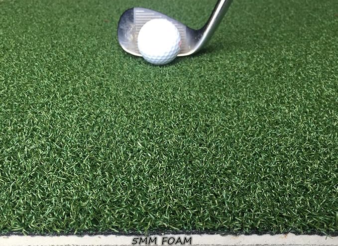 36" x 60" Pro Residential Practice Golf Mat Synthetic Turf Artificial Grass with Ball Tray, Nylon Golf Mat with 5mm Foam