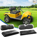 NOKINS 4PCS Golf Cart Diamond Seat Covers Kit, Front and Rear Seat Covers Fits Club Car DS 2000.5-Up Standard Seat Cushion, Club Car DS Vinyl Seat Covers Accessories(Black&Black Stitching)