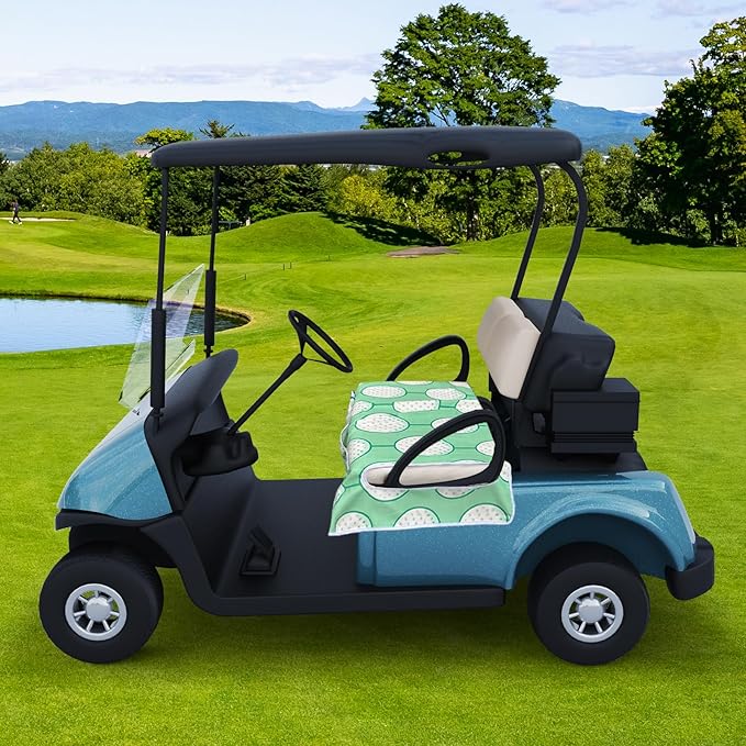 AQQA Golf Cart Seat Covers, Tropical Palm Leaf-Boho-Marble Microfiber Golf Cart Seat Blanket, Golf Blanket, Golf Accessories, Golf Cart Seat Towel Fits All 2-Seat Golf Carts, 55"x 32"
