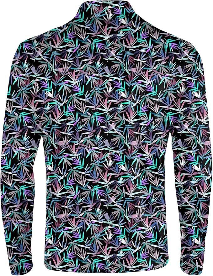 Men's Long Sleeve Golf Shirt Quick Dry 3 Button Work Fishing Outdoor Casual Collar Shirt