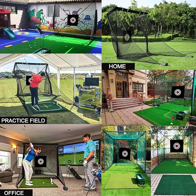 Golf Target Cloth 5' x 5' Golf Hitting Cloth Training Aids Practice Backstop Target for Driving Range Indoor Outdoor