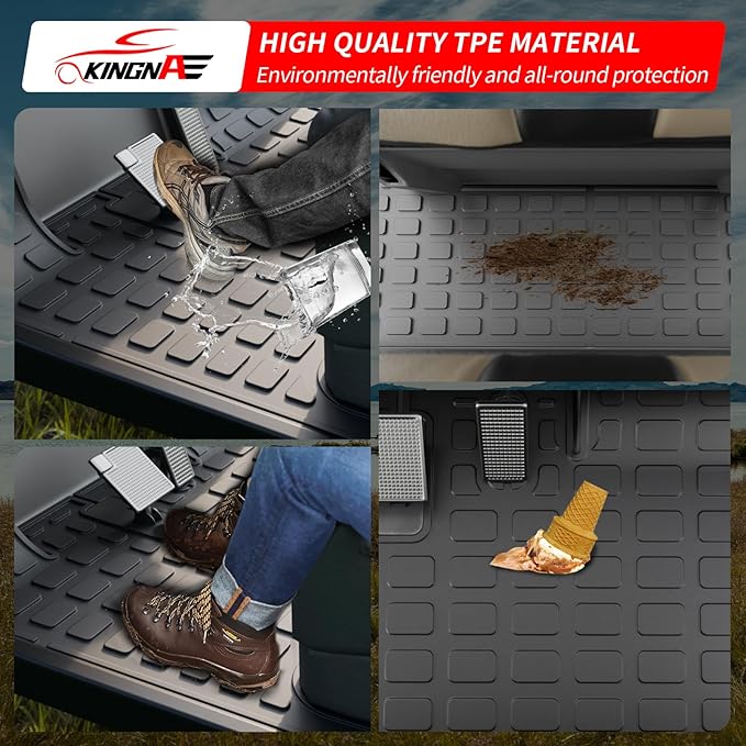 Floor Mats Compatible with i40F/i40FL/i60/i60L Golf Cart TPE All Weather 1st and 2nd Row Guard Protector Accessories