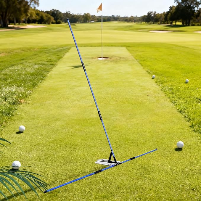 Golf Swing Trainer - Extendable Alignment Poles Set, Folding Practice Rods, Positioning Aid for Shots | for Indoor Backyard Home Range Chipping Hitting Improvement