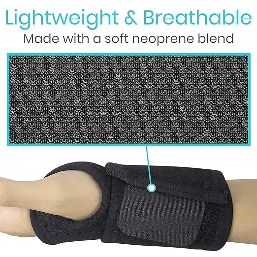 Vive Wrist Wrap Braces (2 Pack) - Tendonitis Support for Carpal Tunnel Arthritis - Sprained Pain Protection Sleeve - Weightlifting & Calisthenics Compression Stabilizer for Women, Men - Adjustable