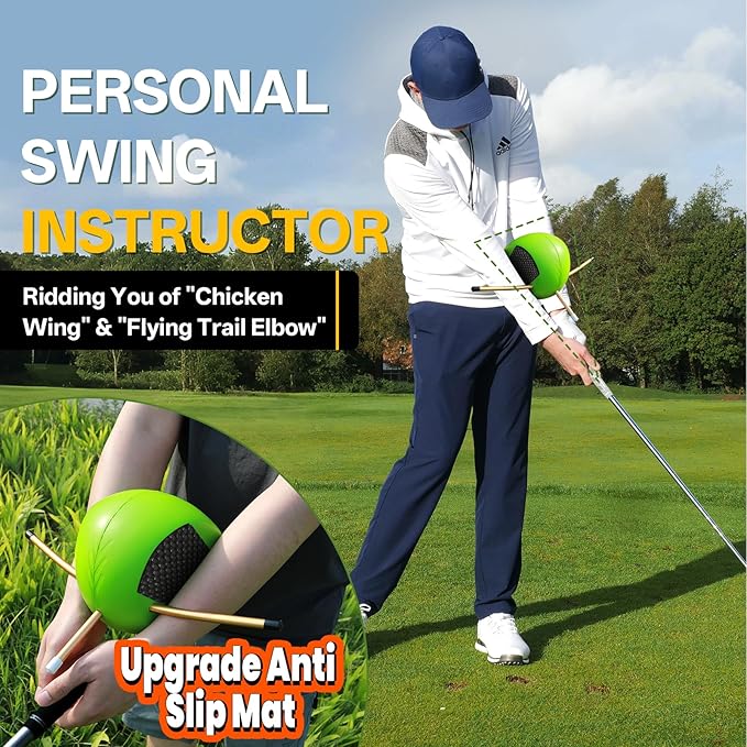 Golf Swing Trainers Aid in Improving Hand Positioning, Smart Ball Golf Training Aid for Posture Correction Practice. Golf Swing Trainers Are Suitable for Golfers at All Levels, (With Non-Slip Mat)