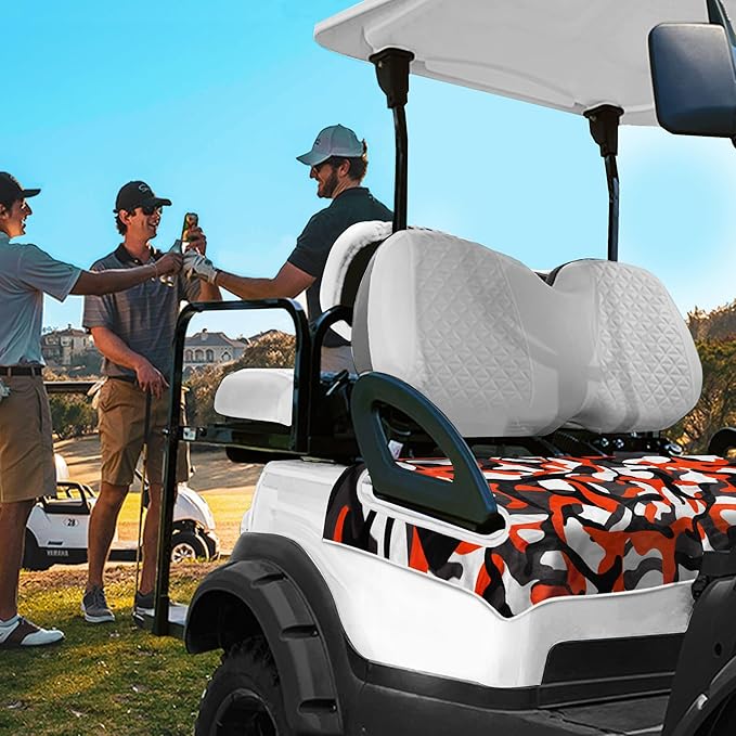 YOKYHOM Golf Cart Seat Covers, Red Golf Cart Seat Towel Blanket Keeps Seat Cool and Clean, 100% Microfiber, 51''x 31'', for EZGO, Club Car and More Golf Carts