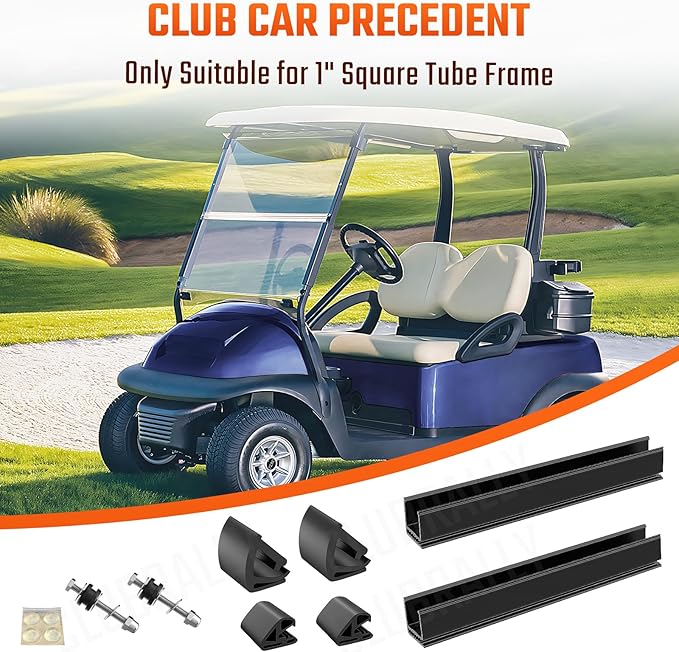 Club Car Precedent Golf Cart Windshield Retaining Clips Kits with Screw Nuts, OEM#1014441-01, 1021630-01