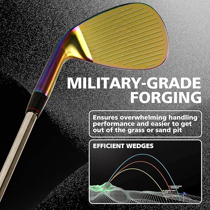 Yamato Golf Wedge Set or Individual Golf Wedges 50/52/54/56/58/60 Golf Gap Wedge Sets Sand Wedge|Lob Wedge Golf Clubs for Men & Women Milled Face for High Spin