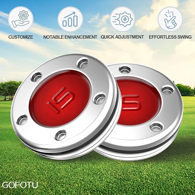 2pcs 5g-40g Golf Custom Weights Compatible with Titleist Scotty Cameron Golf Club Putters Newport Red (2PCS 15g(Doesn't include Wrench))