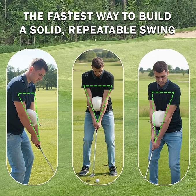 The Connector Golf Training Aid – Swing Trainer for Perfect Swing, Arm & Body Alignment, Non-Slip Pattern, Durable & Portable