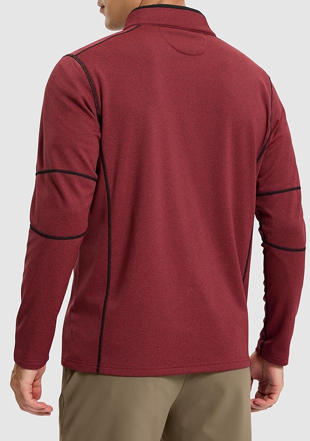 G Gradual Quarter Zip Pullover for Men Fleece Lined Sweatshirt Long Sleeve Winter Golf Shirt Mock Neck Polo Running Sweater