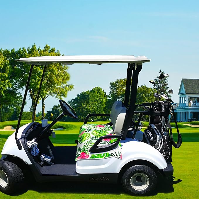 Golf Cart Seat Covers, Golf Cart Seat Towel Blanket, Suitable Yamaha, EZGO, Club Cars, Icon and More 2-Seats Cart, 100% Microfiber, Essential Golf Cart Accessories, 51'' x 31''