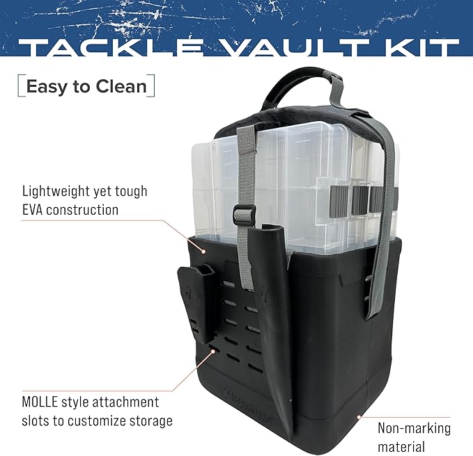 FROGG TOGGS EVA Tackle Vault, Lightweight, Customizable Fishing Tackle Bag