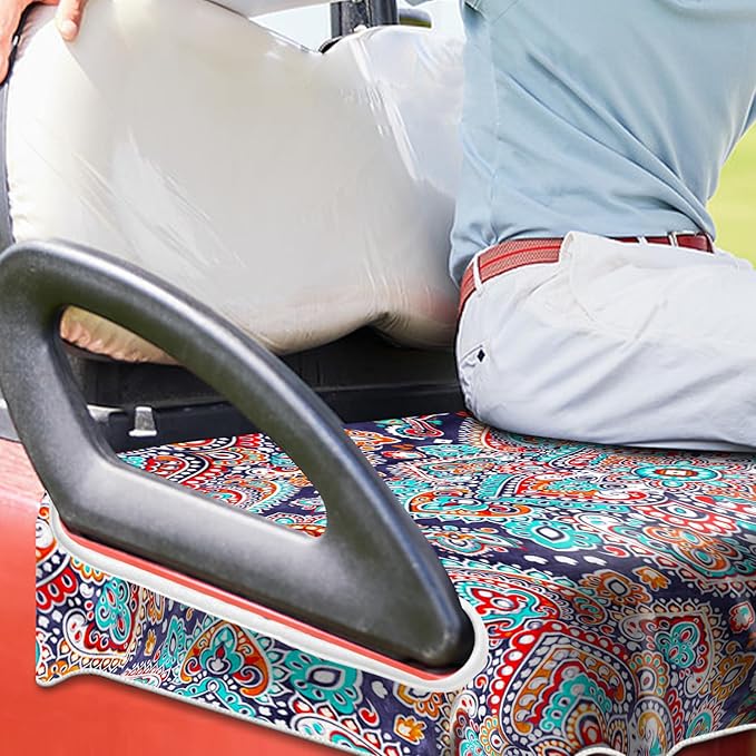 Golf Cart Seat Covers, Golf Cart Seat Towel Blanket, Suitable Yamaha, EZGO, Club Cars, Icon and More 2-Seats Cart, 100% Microfiber, Essential Golf Cart Accessories, 51'' x 31''