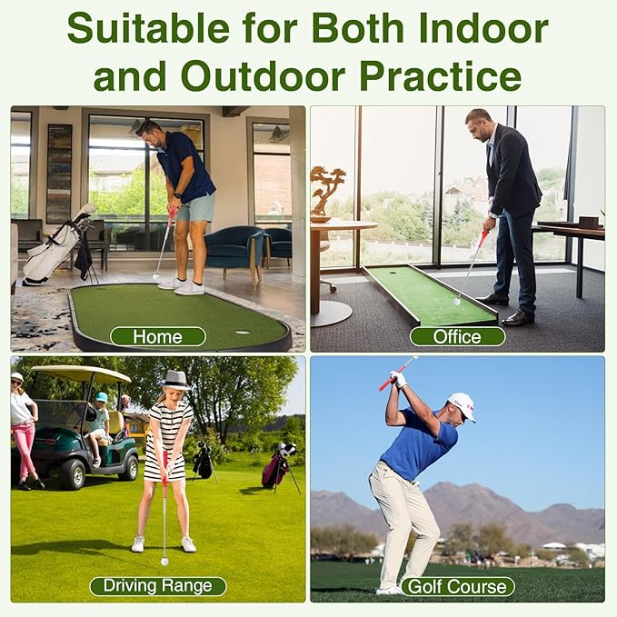 Retractable Golf Swing Trainer, Portable Grip Trainer and Training Auxiliary Elastic Band for Beginners, Indoor & Outdoor Practice(Black)