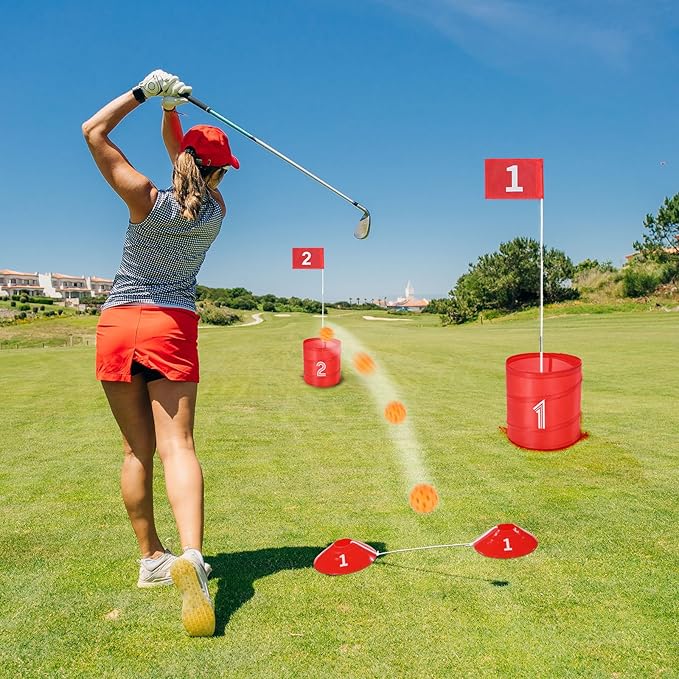 VEVOR Backyard Golf Game, 6 Hole Golf Course, Golf Practice Games, Golf Chipping Game for Family, Adults and Kids, Portable Outdoor Yard Golf Game for Lawn, Yard, Camping, Park, Beach