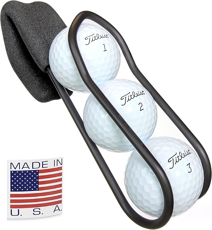 SnakeBelly Golf Ball Holder - Pro with Quick-Draw Release (Black)