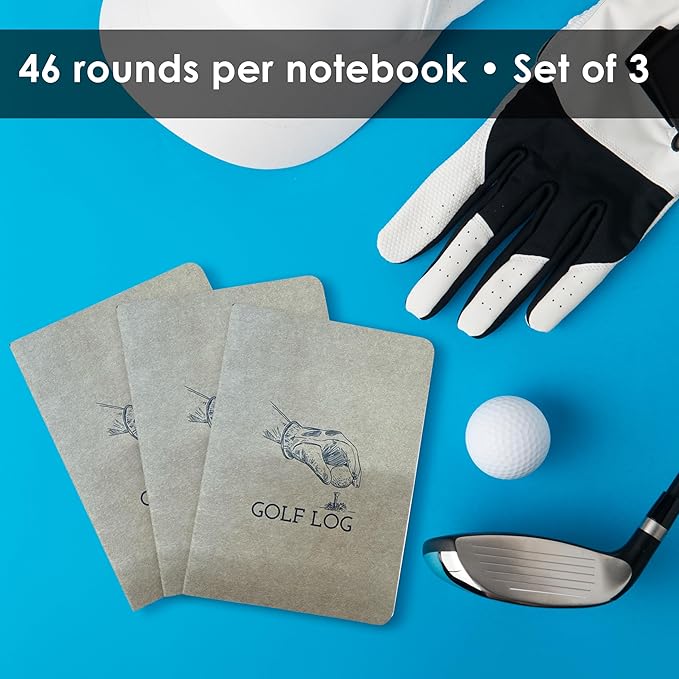 Northwind Personalized Golf Log Book – Handcrafted Full-Grain Leather Golf Score Notebook, Refillable Journal, Made in USA, Custom Engraved Gift for Men & Women Golfers