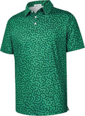 zeetoo Men's Polo Shirts Hawaiian Golf Polos Shirts Short Sleeve Performance Moisture Wicking Mens Golf Shirts