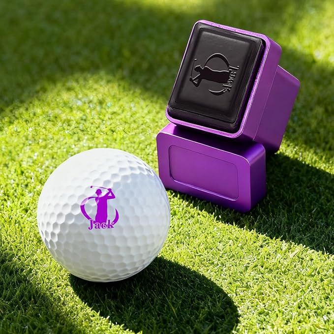 QYH Golf Ball Stamp Personalized - Custom Name Golf Ball Marker Stamp 5 Color Options Christmas Father's Birthday Gift Golf Accessories for Men