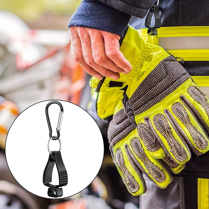 Jetec 6 Pcs Glove Clips for Work Glove Holder Grabber Safety Clips for Construction Work Accessories Helmets Hanger Clamp