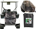 Club Clean Universal Cart Bag – Golf Cart Grocery Bag & Storage Carrier – Fits 2 & 4 Seat Golf Carts – Mesh Bag for EZGO, Yamaha, Club Car – Grocery, Beach, Chair & Supply Buggie Bag Attachment Black