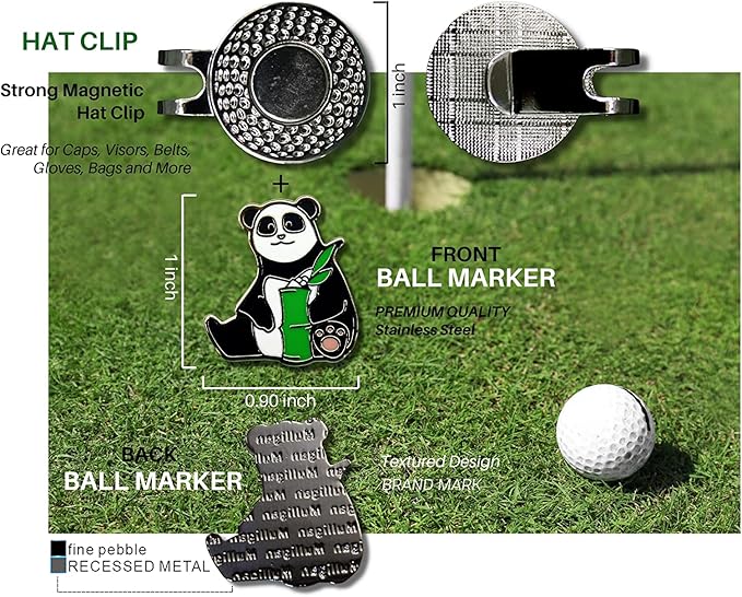 Mulligan Hooligan Golf Ball Marker + Magnetic Hat Clip, Funny and Unique Golf Gift, Premium Quality, The Perfect for Your Favorite Golfer, Golf Accessories for Any Occasions