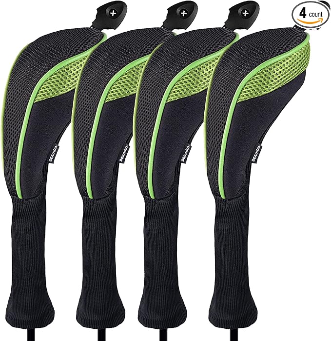 Andux 4 Pack Long Neck Golf Hybrid Club Head Covers Dial No. Tag CTMT-01