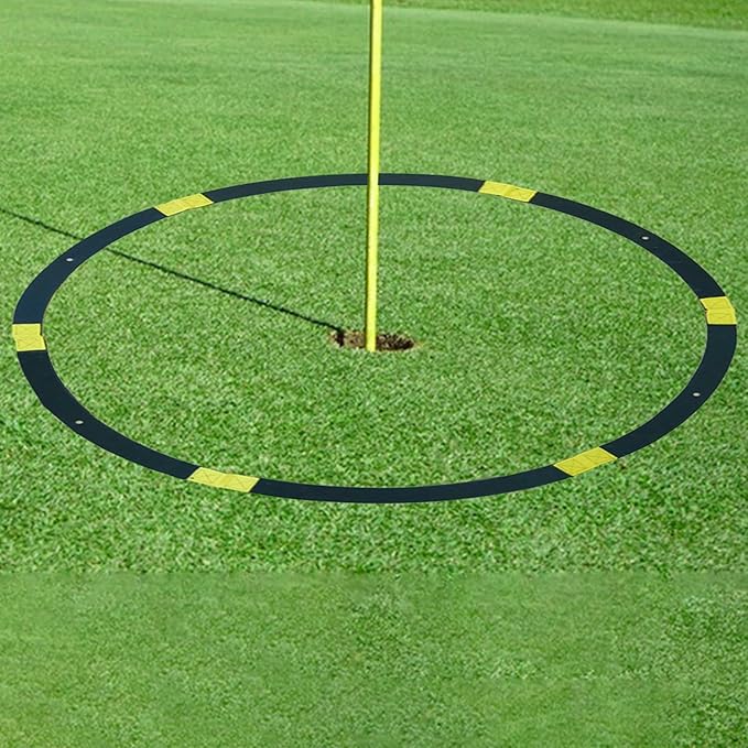 Golf Hole Target Rings - Chipping Aid Circles, Practice Alignment Tools | Foldable Putting Zone Markers, Lightweight Swing Training Equipment, Target Kit with Scenario for Backyard Lawn, Indoor Green