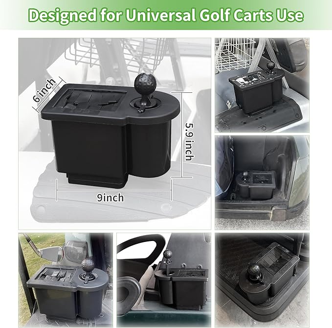 10L0L Universal Golf Ball Washer and Club Head Cleaner for EZGO Club Car Yamaha, Stay at the Top of Your Golf Game with the Convenient-Black