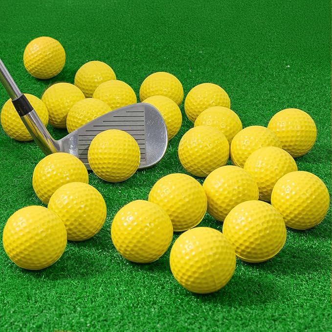 JAYA 24 Pack Foam Golf Practice Balls, Realistic Feel and Limited Flight, Soft for Indoor or Outdoor Training