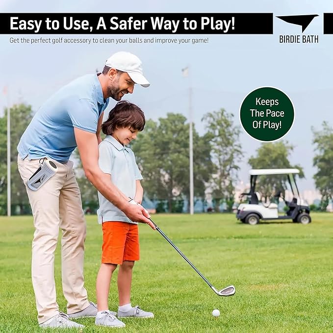 Birdie Bath Portable Golf Ball Cleaner - Ultimate Personal Golf Ball Washer