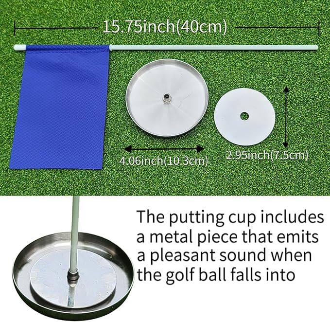 Metal Golf Putting Cup with Flag Golf Training Hole for Golf Putting Green Indoor Outdoor