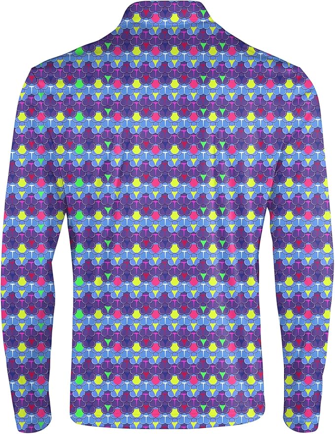 Men's Long Sleeve Golf Shirt Quick Dry 3 Button Work Fishing Outdoor Casual Collar Shirt