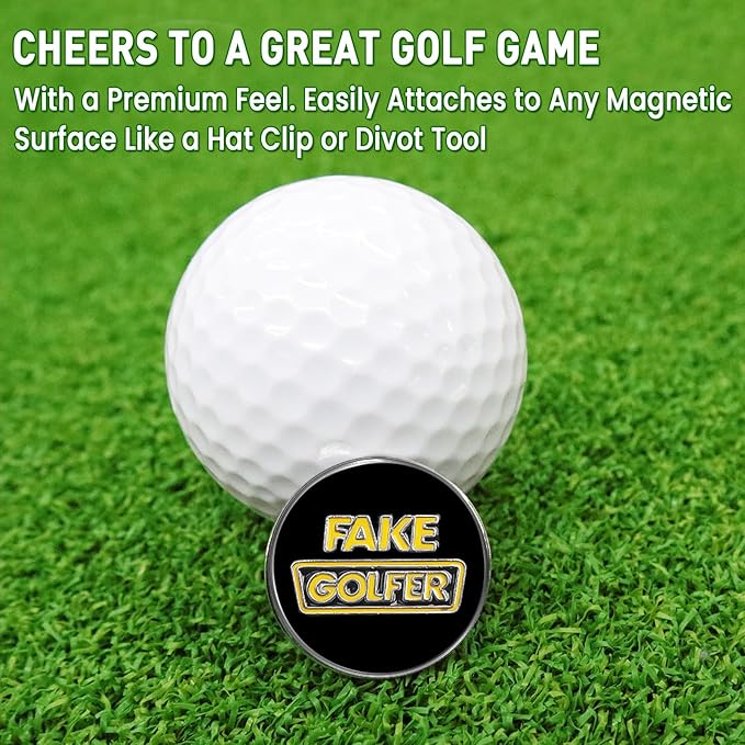 FINGER TEN Golf Ball Marker with Hat Clip Markers Assorted Patterns Value Gift Set Mark Golf Divot Tool Accessories for Men Women Kids