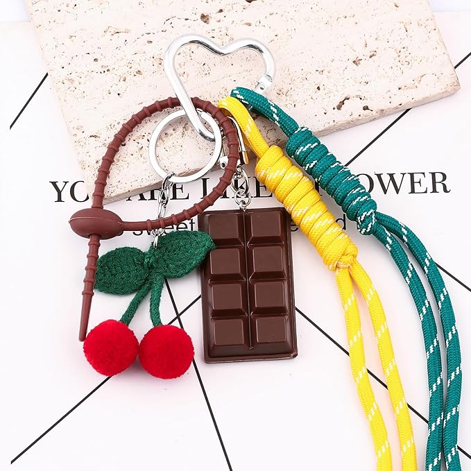 Tote Bag Purse Charms for Handbags - Cute Keychain, Y2K Rope Key Chain Accessories - Designer Jewelry Gift for Women